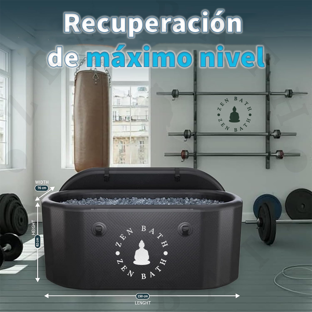 recuperacion zen bath medidas ice bath baño hielo inflable crioterapia en casa