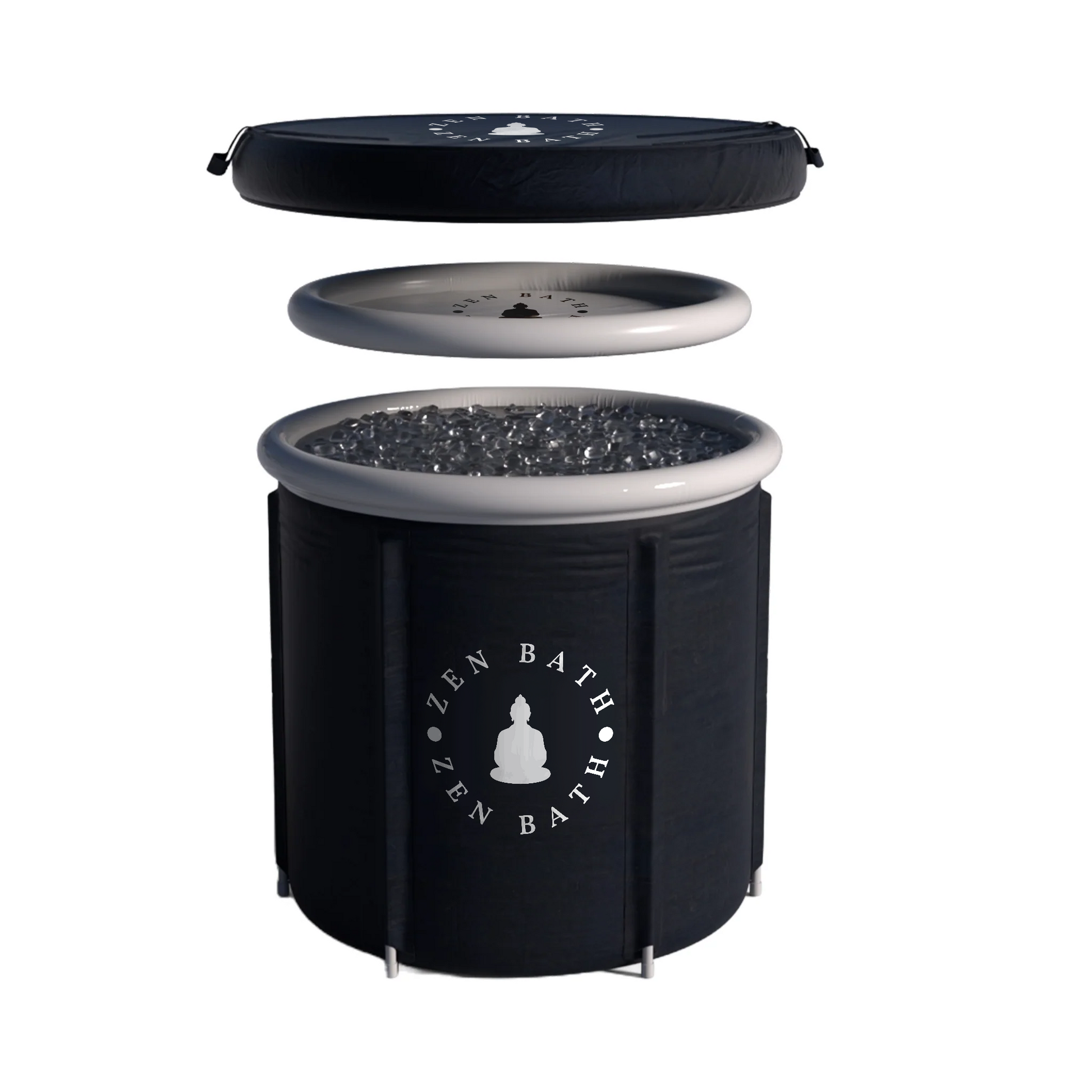 zen bath tina de hielo inflable portatil crioterapia en casa