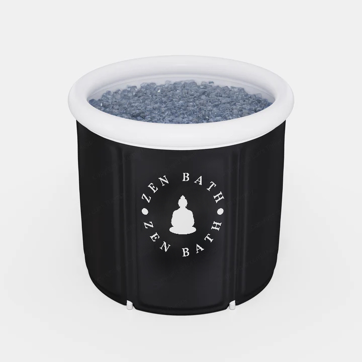 baño de hielo con mucho hielo inflable tinaja inflable